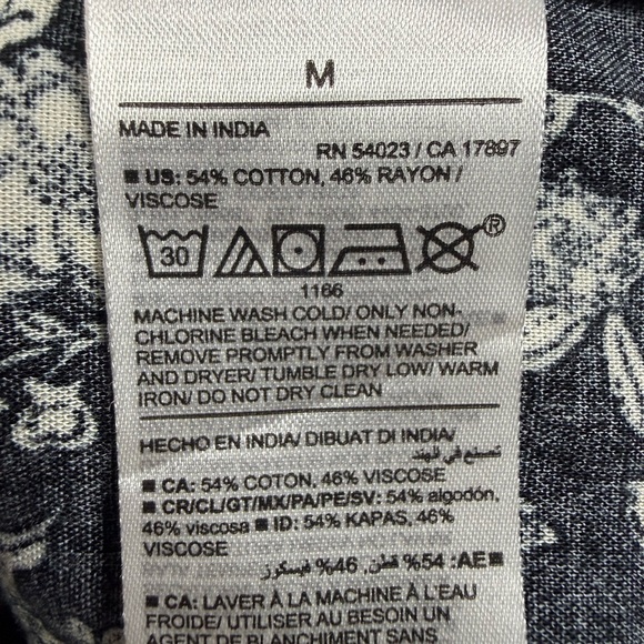 Old Navy Black Floral Long-Sleeve Smock Dress with Cream Trim Size Medium - Picture 6 of 13